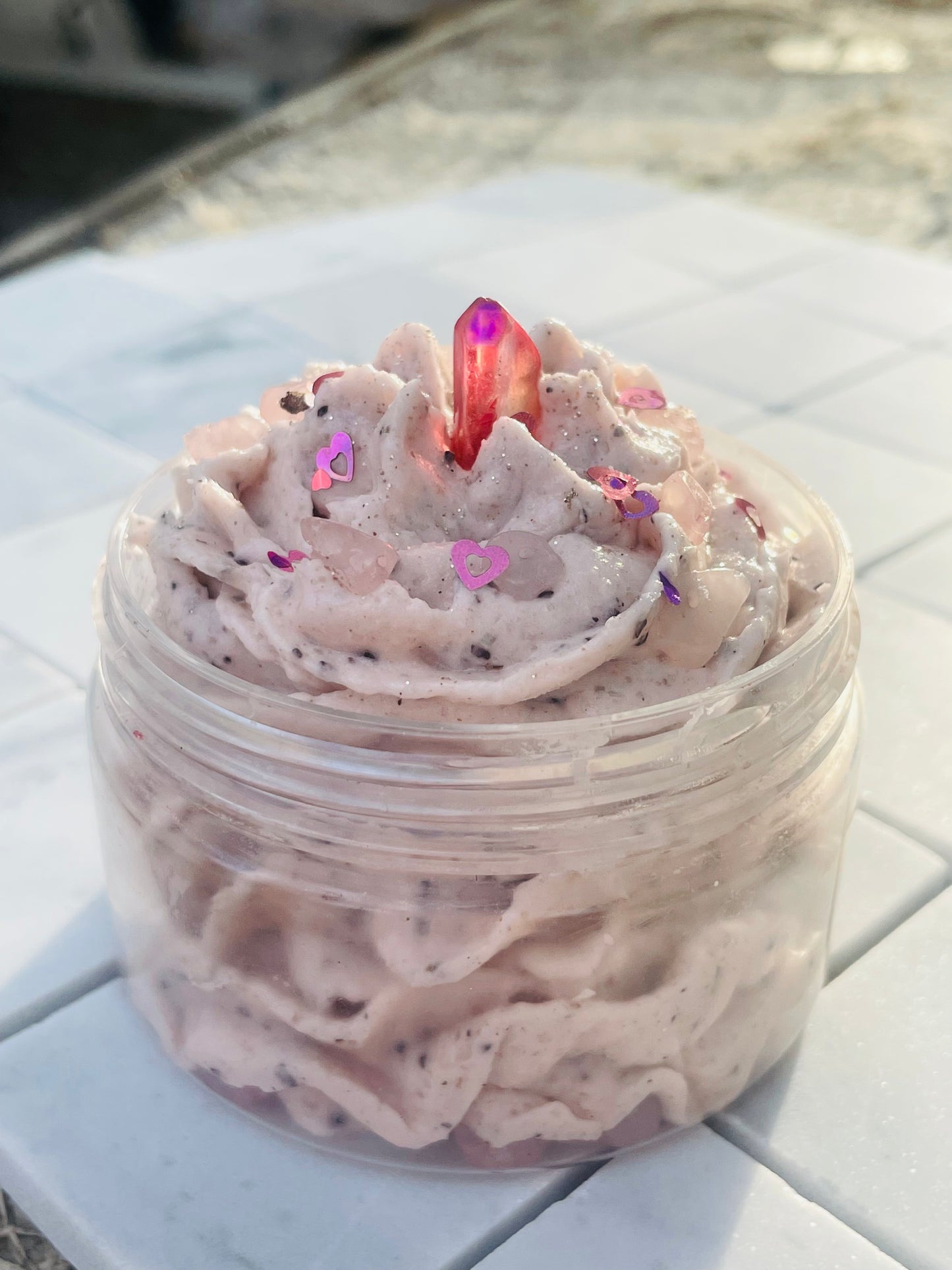 Emulsified exfoliating  Whipped body scrubs