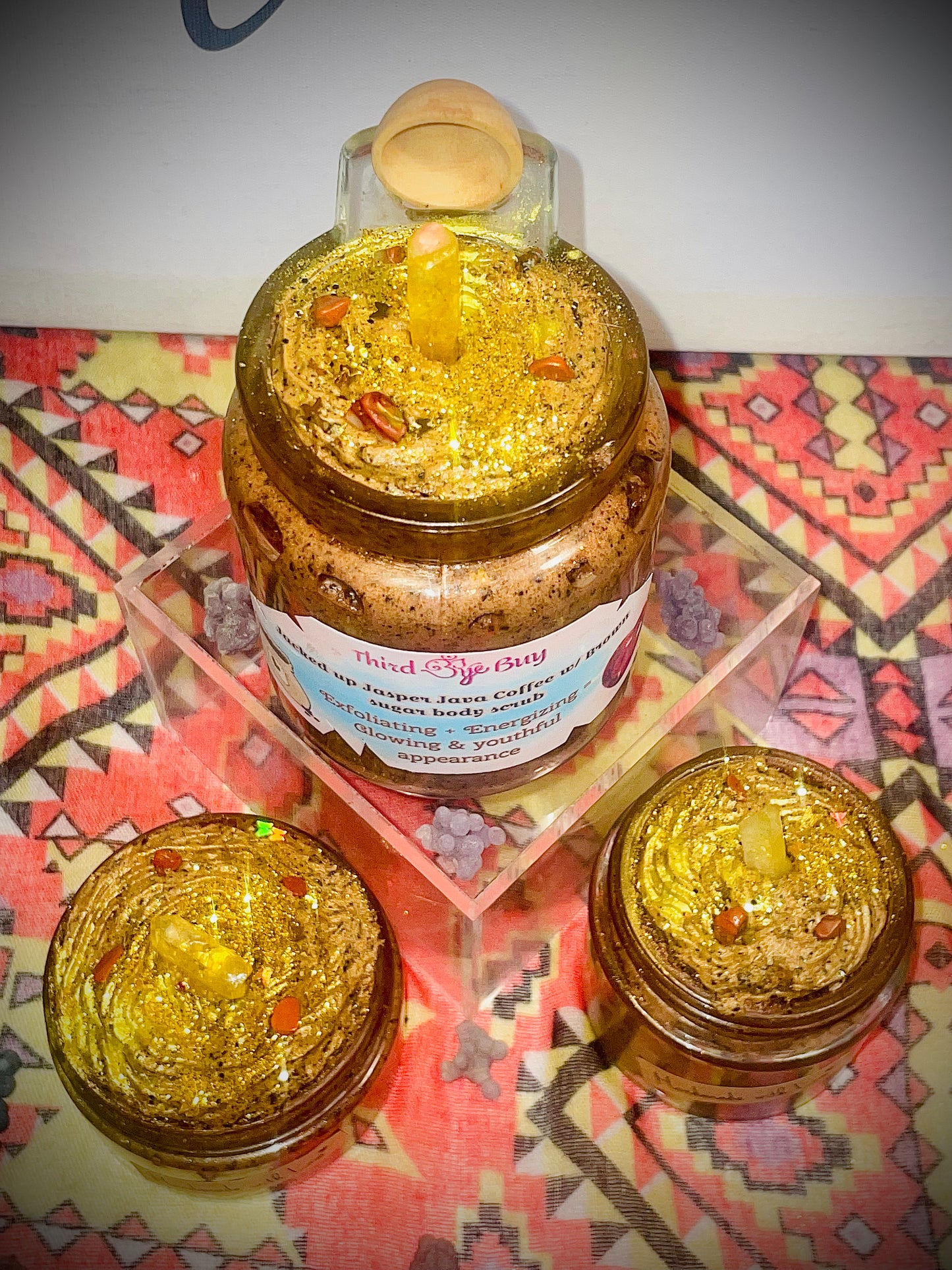 Emulsified exfoliating  Whipped body scrubs