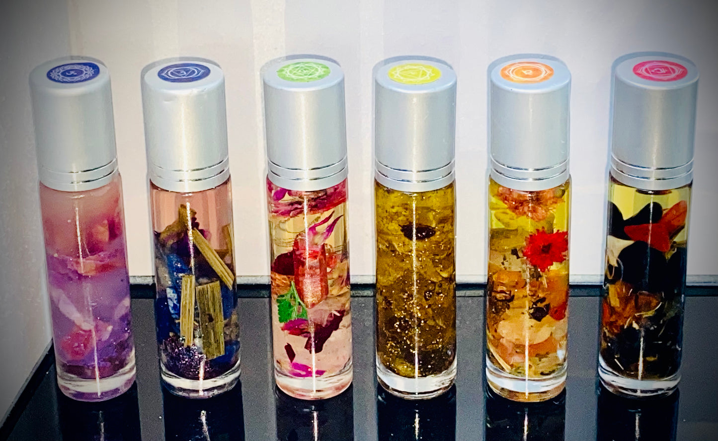 Enchanted crystals body oil rollers