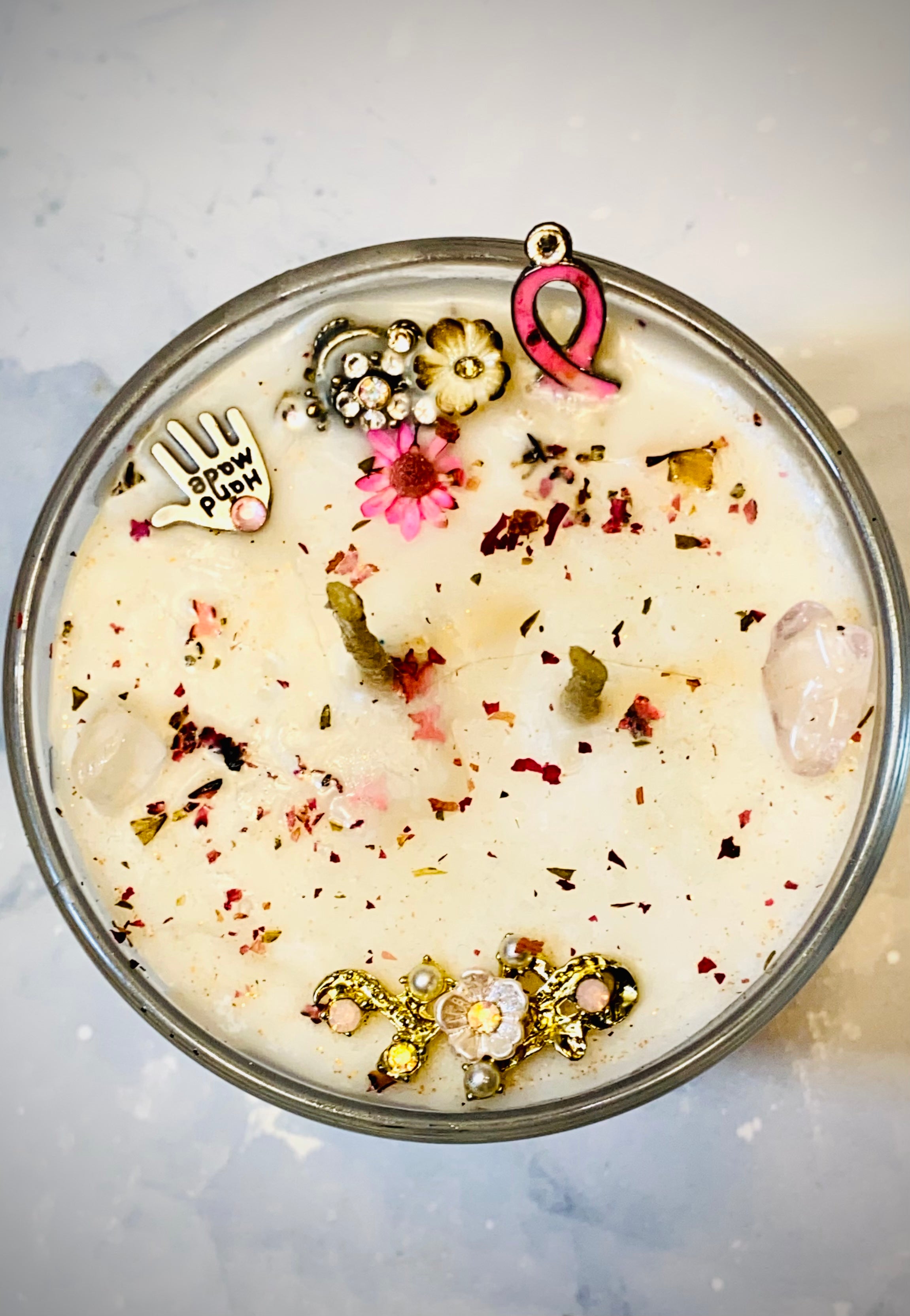 Breast cancer awareness candles